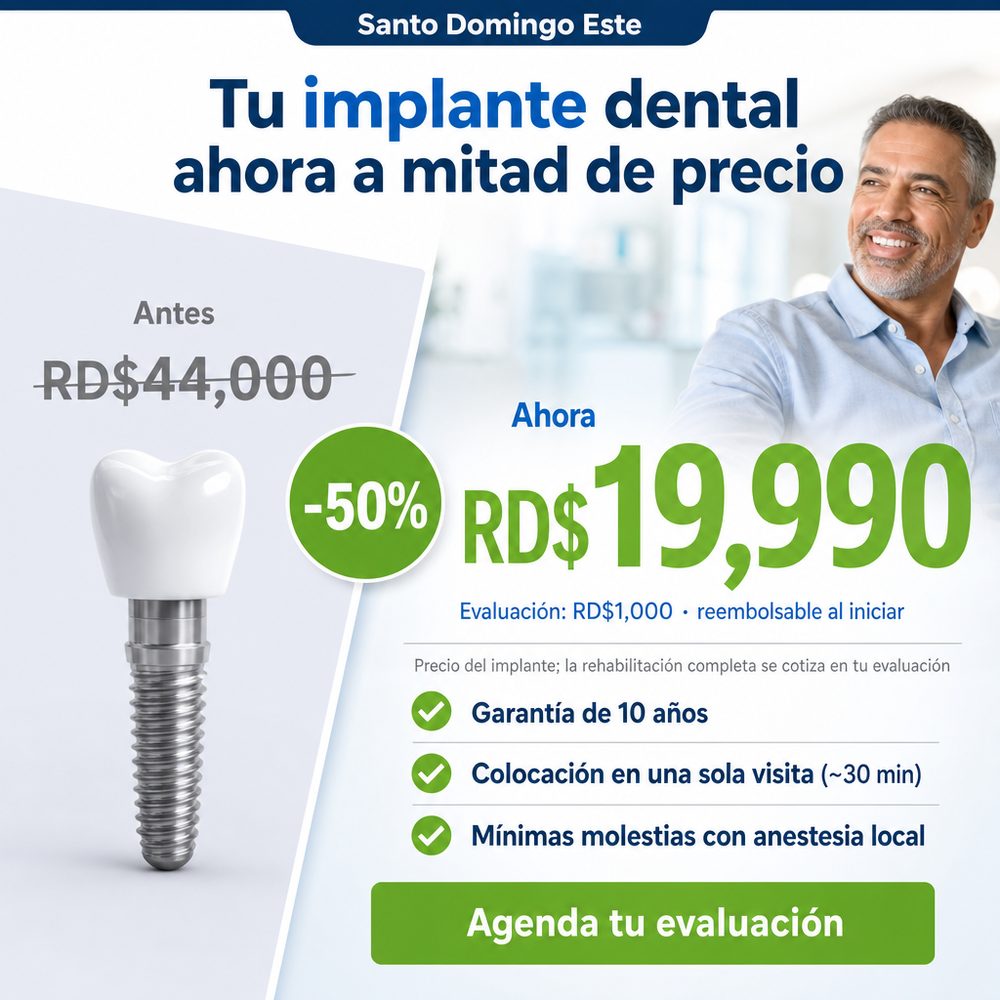 Implantes dentales: precio/financiamiento