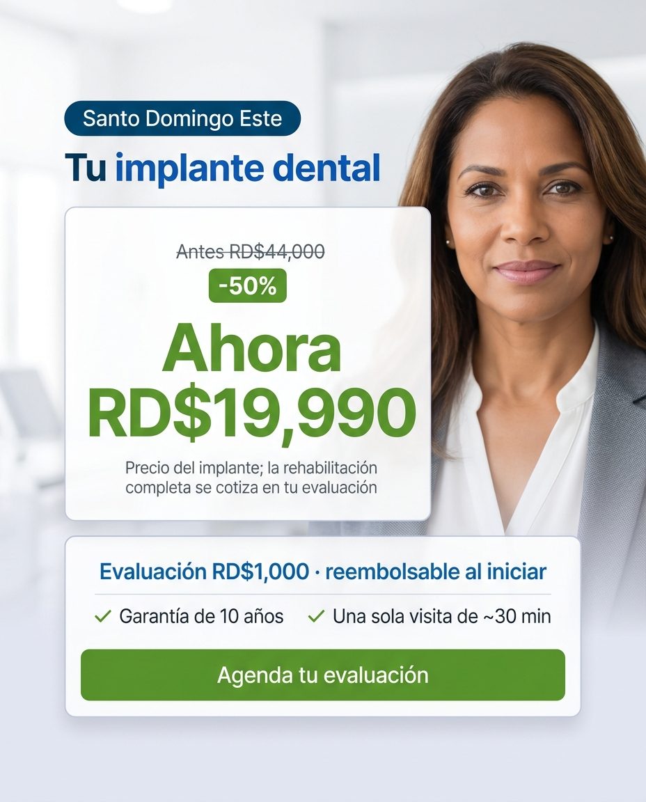 Implantes dentales: bajo riesgo (evaluacion)