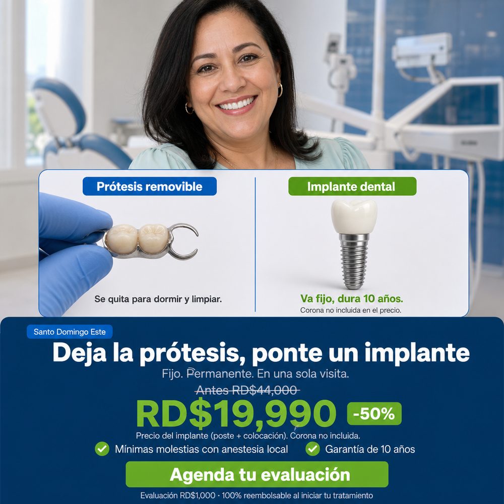 Implantes dentales: funcion (puente prótesis→implante) + estetico/emocional