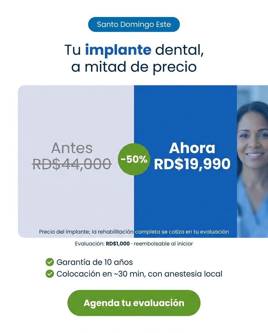 Implantes dentales: precio/financiamiento