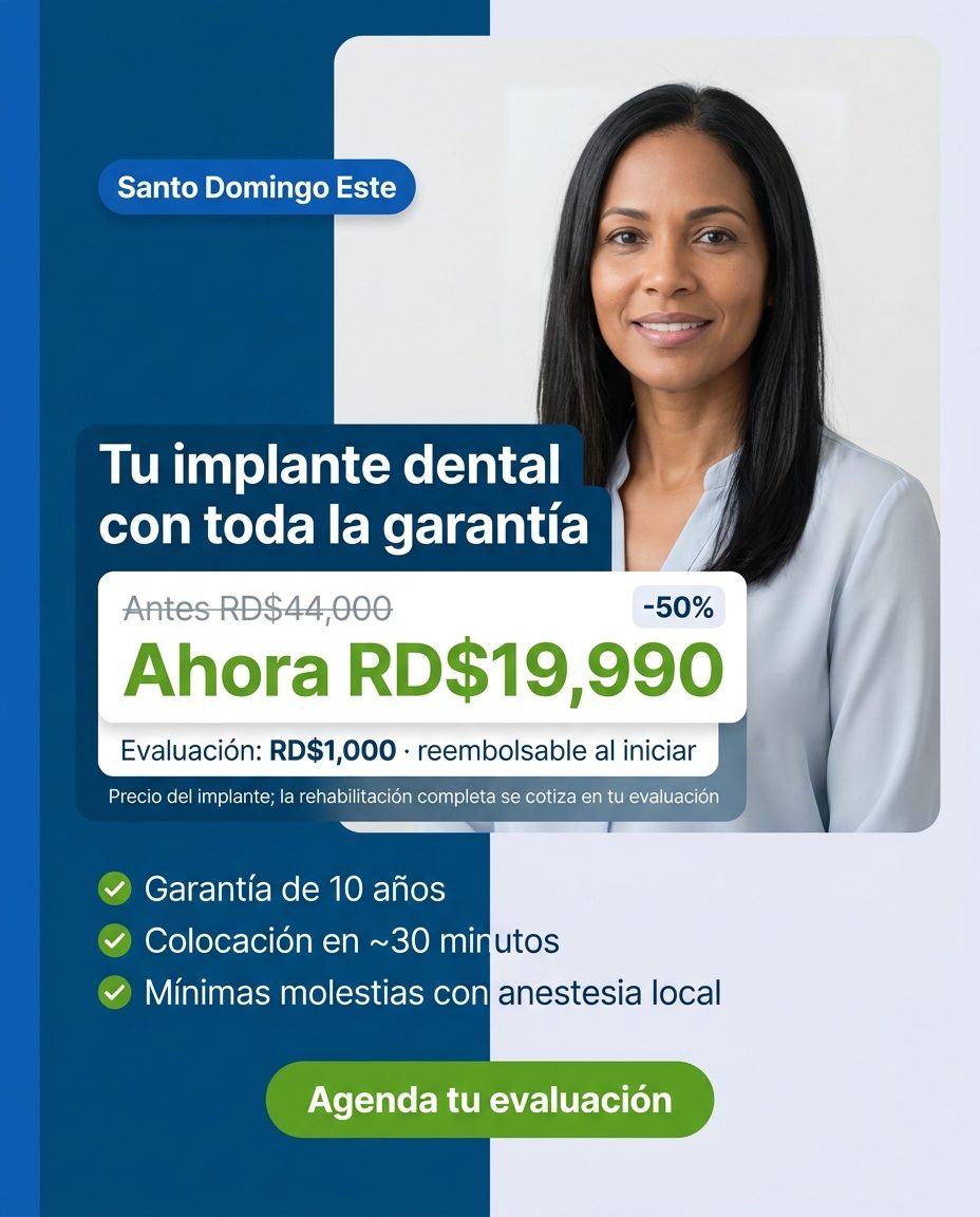 Implantes dentales: bajo riesgo (evaluacion)