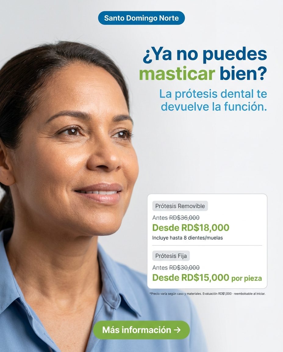 Prótesis fija y removibles: función (volver a masticar)
