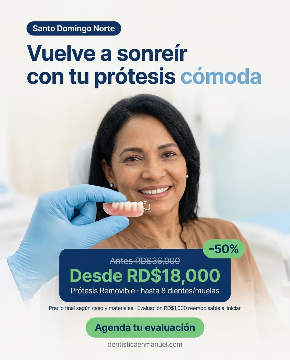 Prótesis fija y removibles: precio/financiamiento