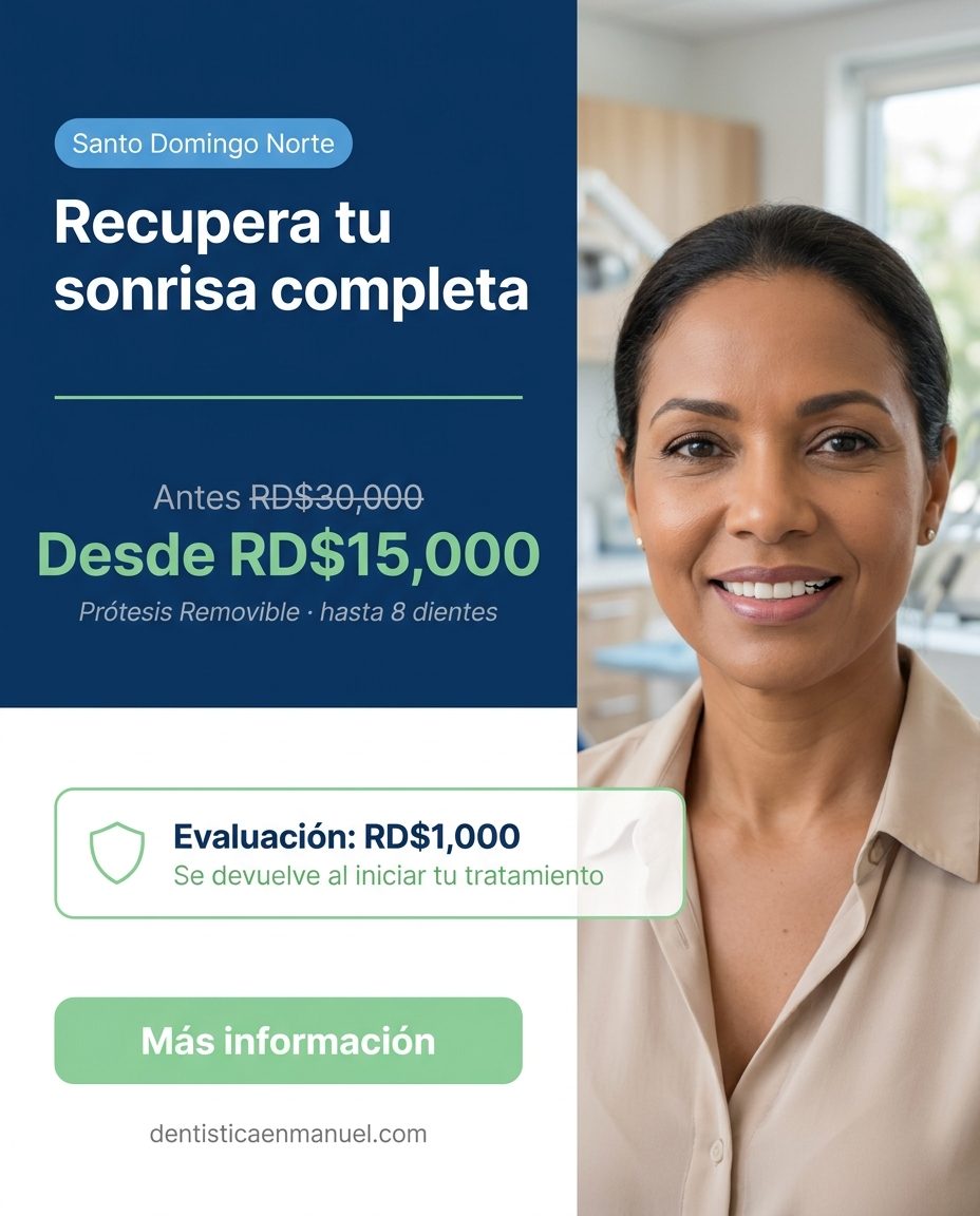 Prótesis fija y removibles: bajo riesgo (evaluación reembolsable)