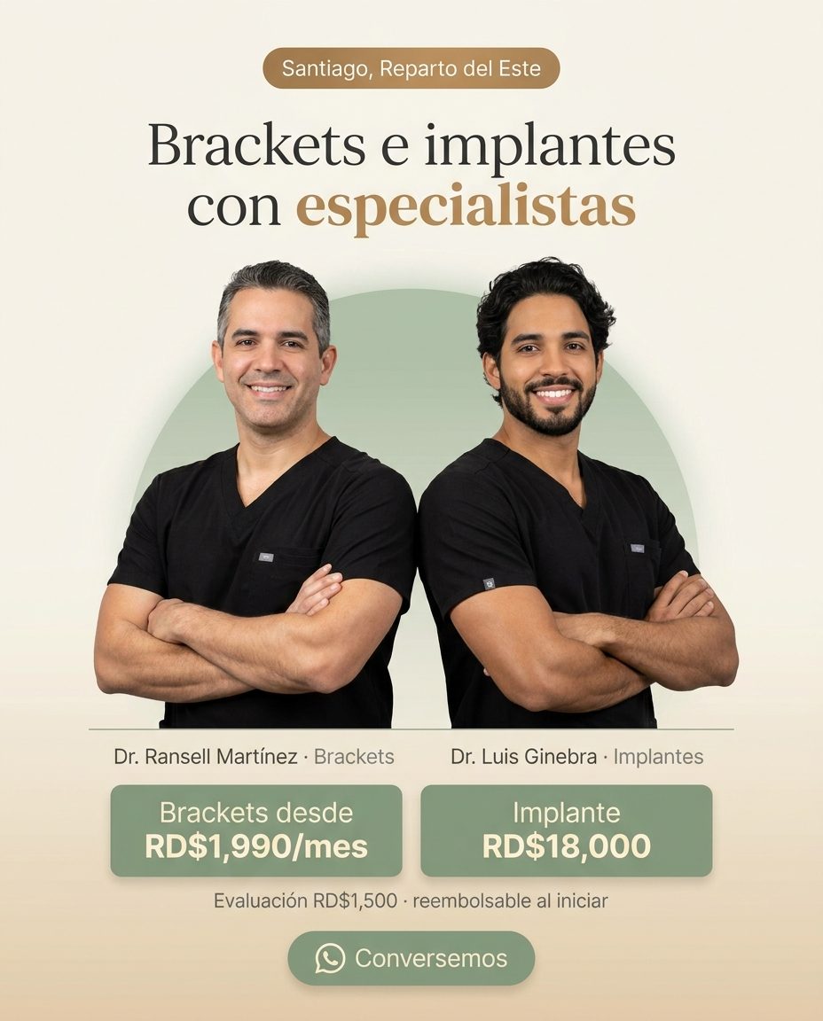 Brackets + Implantes (dual): Autoridad: dos especialistas (brackets+implantes)