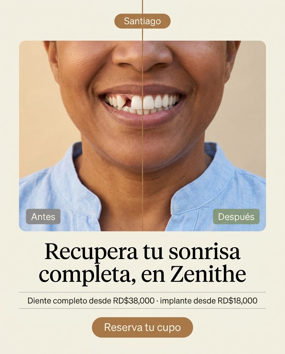 Implantes: Antes / Después: diente faltante a completo