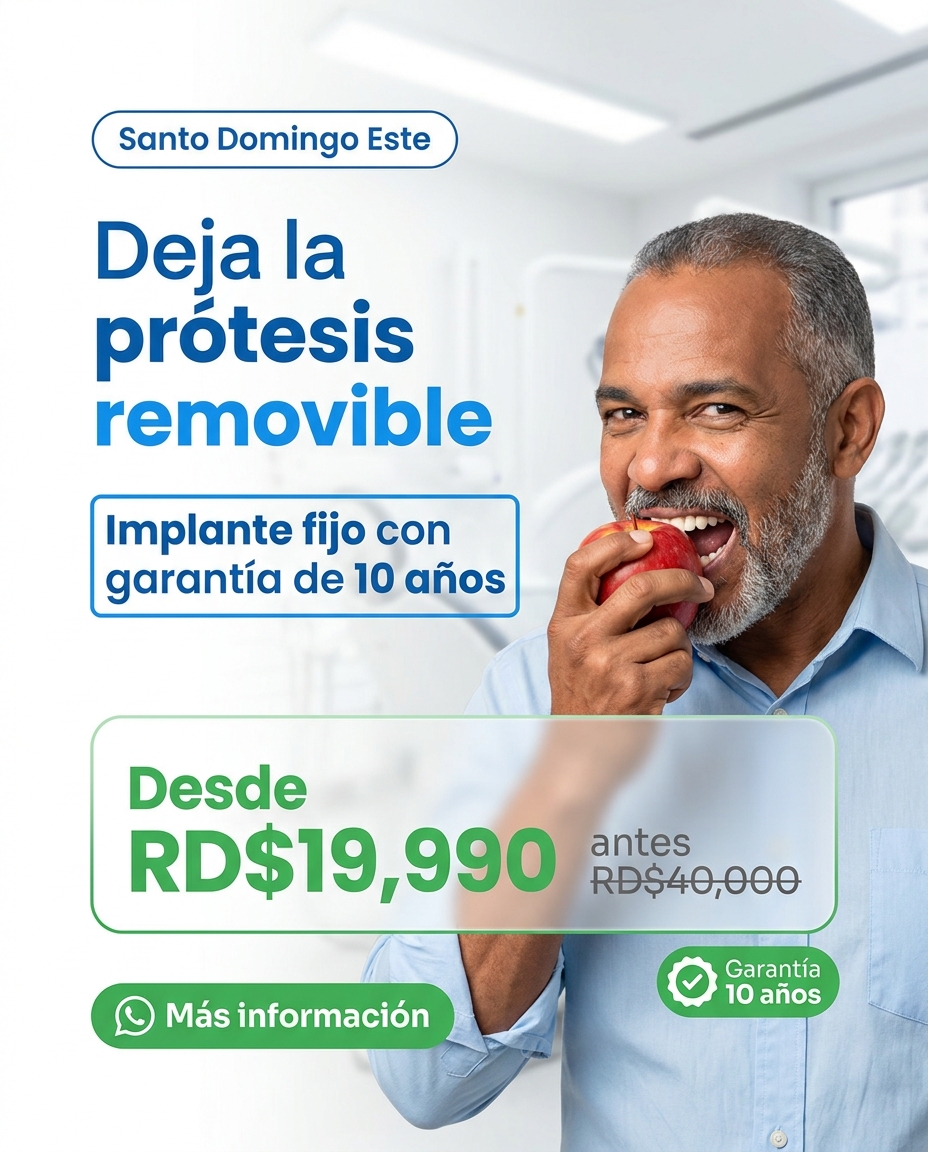 Implantes: Adiós a la prótesis que se mueve al comer